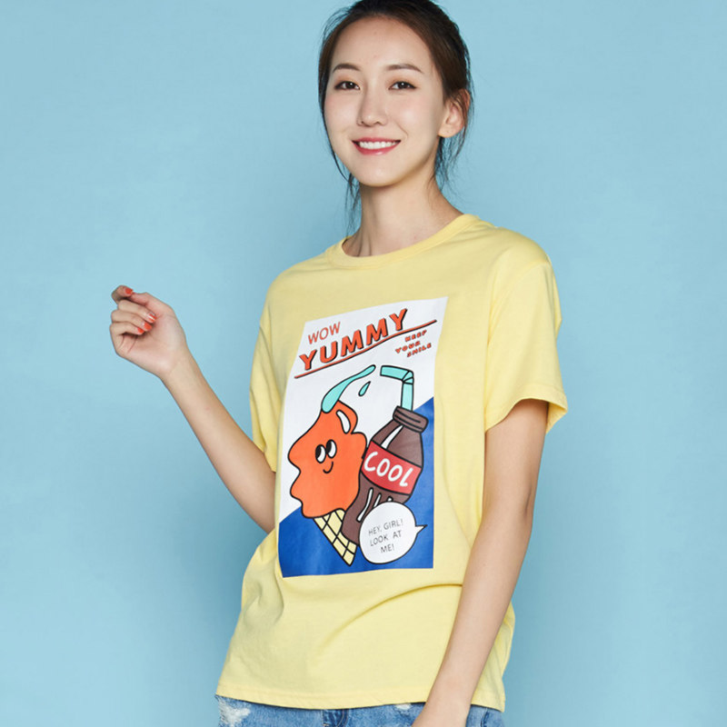 艾格夏季女装新品时尚休闲百搭宽松 艾格银座T恤