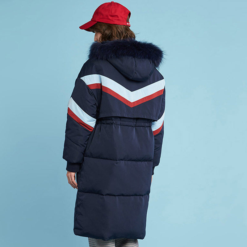 艾格冬季女装时尚连帽y563白鸭绒 艾格银座羽绒服