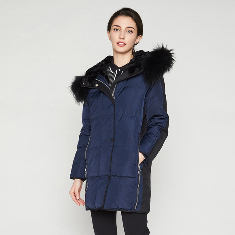 【断码s】艾格冬季女装中长款羽绒服 艾格银座羽绒服