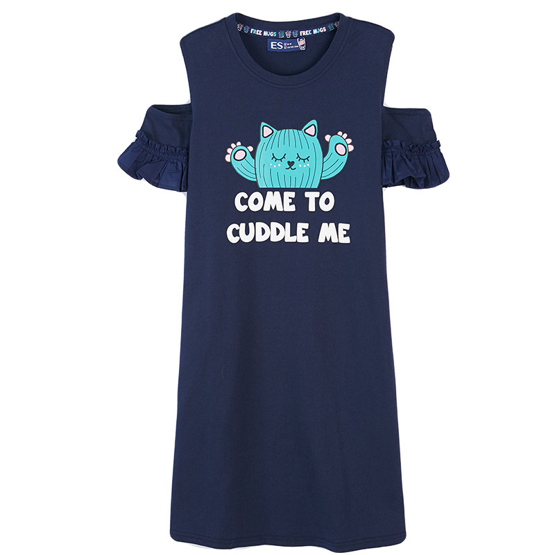 【断码l】艾格2020新款宽松女连衣裙 艾格银座连衣裙