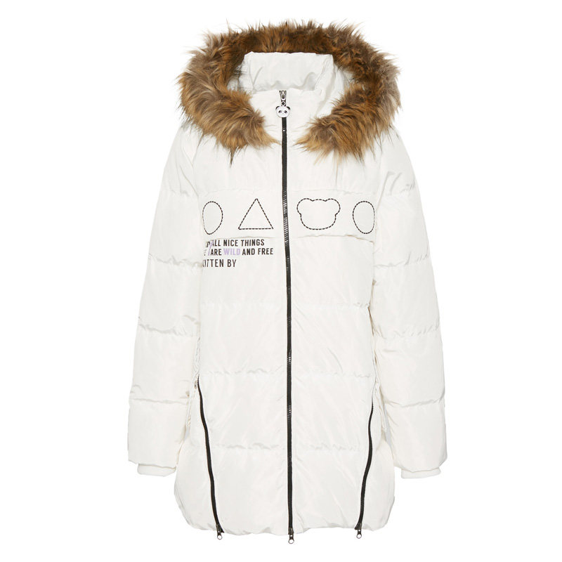 艾格es冬季女装时尚百搭连帽白鸭绒 艾格银座羽绒服