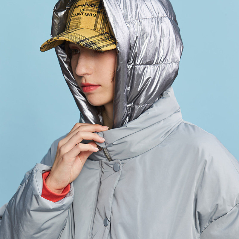 艾格冬季女装时尚修身个性羽绒服 艾格银座羽绒服