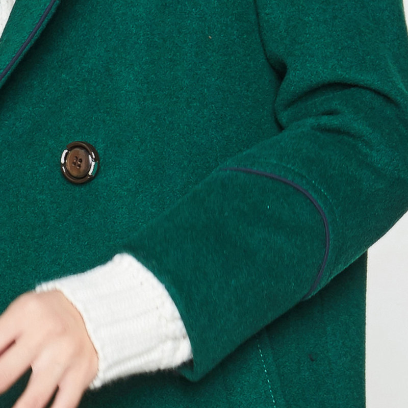 艾格女装春秋装潮流休闲宽松呢大衣 艾格银座毛呢外套