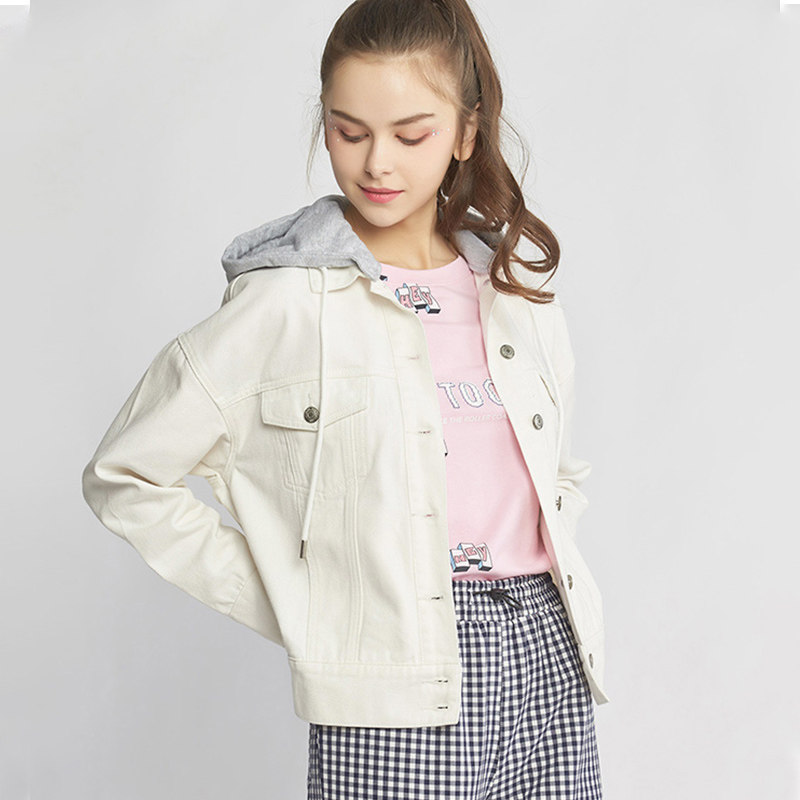 艾格官方旗舰店2020春季女装棉外套 艾格银座短外套