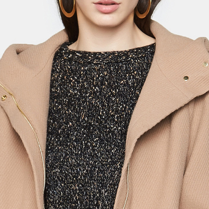 艾格官方旗舰店冬新品女装毛呢大衣 艾格银座毛呢外套