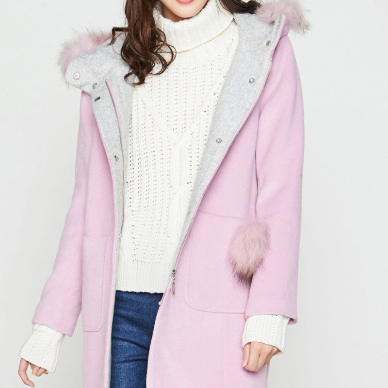 艾格秋季女装2019新款时尚修身潮流 艾格银座毛呢外套