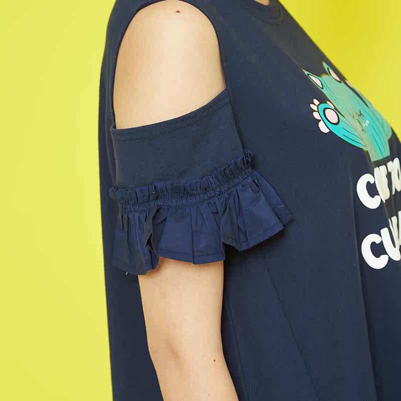 【断码l】艾格2020新款宽松女连衣裙 艾格银座连衣裙