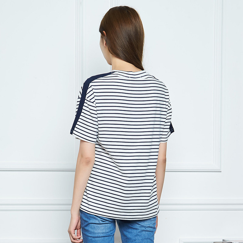 艾格2019新款夏季女装时尚百搭宽松 艾格银座T恤