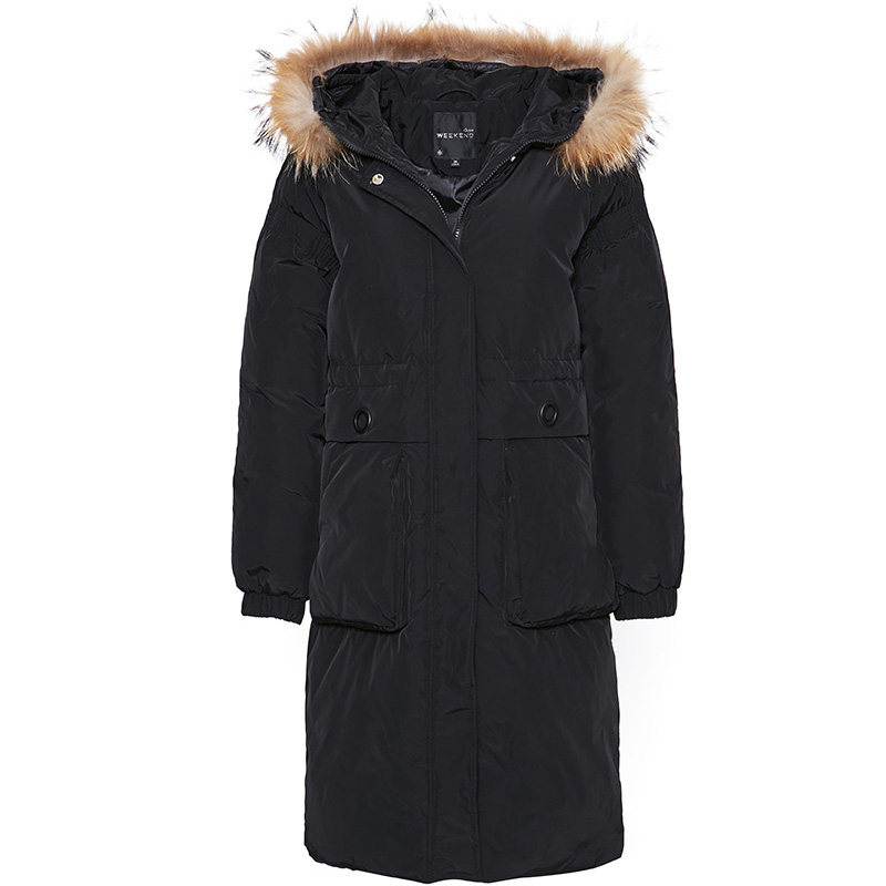 【断码l】艾格冬季女装纯色白鸭绒 艾格银座羽绒服