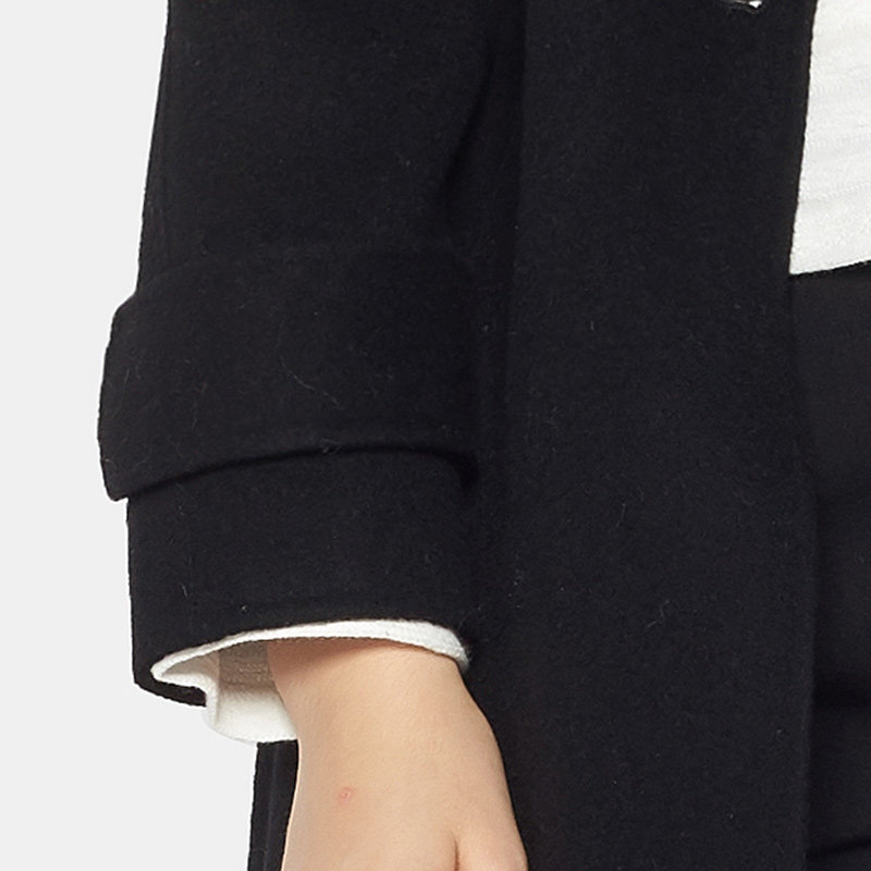 【断码l】艾格冬季女装休闲纯色大衣 艾格银座毛呢外套