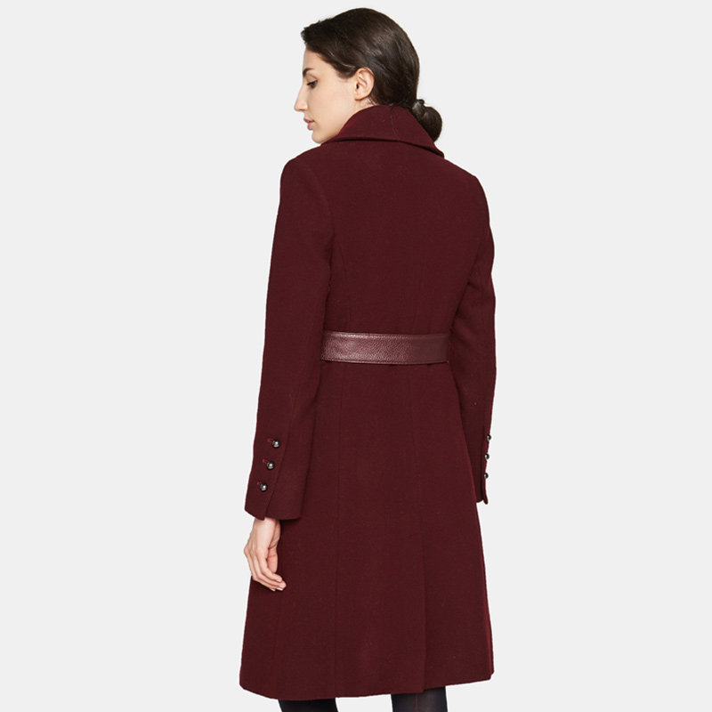 艾格官方旗舰店冬季女装y645呢大衣 艾格银座毛呢外套