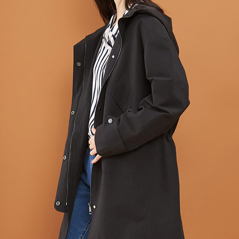 艾格2019新款春秋季女装中长款风衣 艾格银座风衣