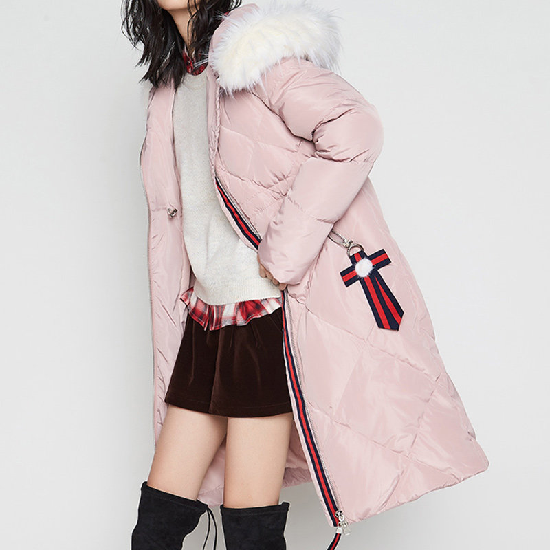 【断码m】艾格冬季女装修身白鸭绒 艾格银座羽绒服