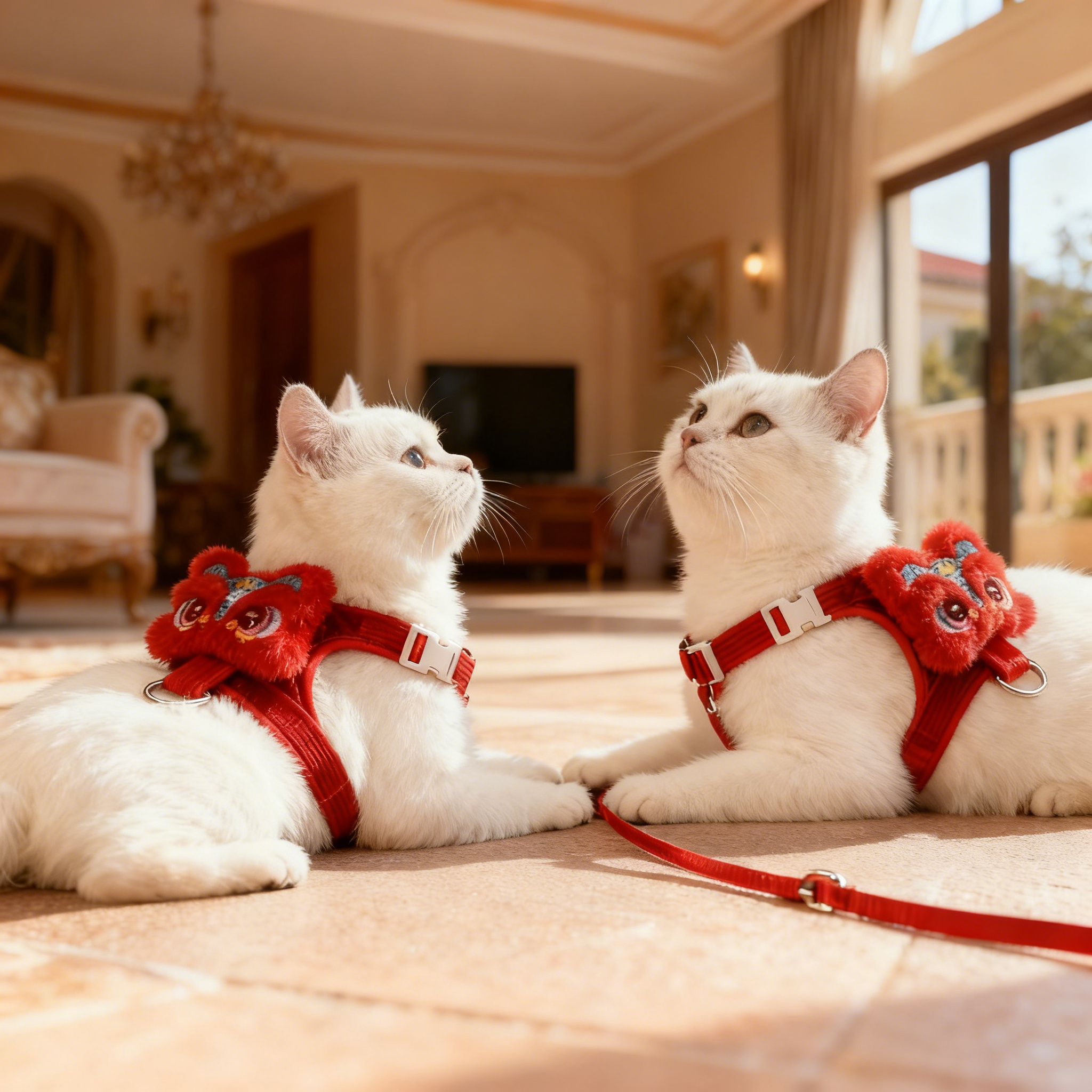 新年小奶猫专用工字型牵引绳防挣脱外出背心式遛猫绳可调宠物用品,淘宝优惠券,粉丝福利购,淘宝优惠卷