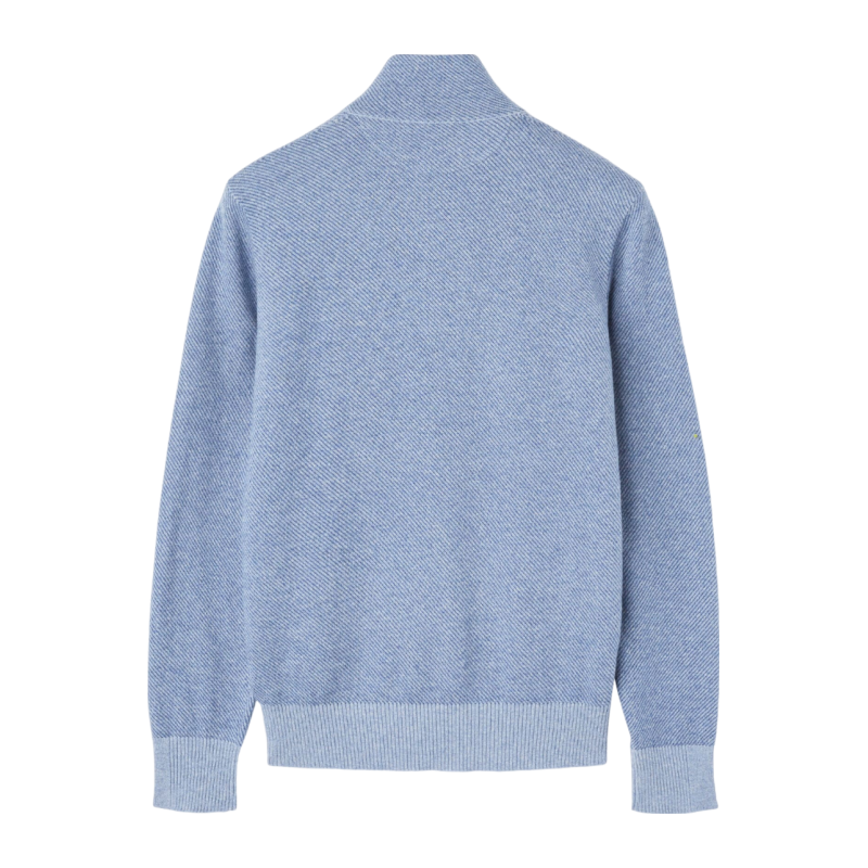 LoroPiana/诺悠翩雅男士针织衫羊绒半领口双色提花老爷车系列新款