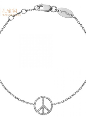 红绳女士克拉圆形钻石手链