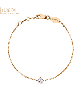 红绳女士克拉水滴形手链