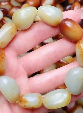 黄沁皮原石籽料手串手链