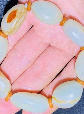 保真正品和田玉手链男款手链