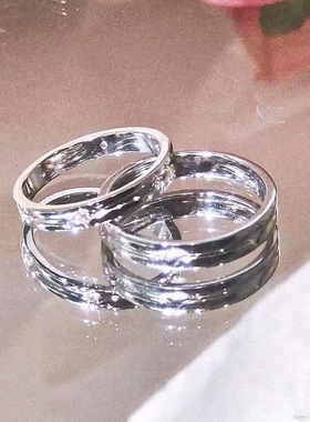 光芒星系列爱情侣戒指轻奢ins小众精致高级感可调节情侣款对戒