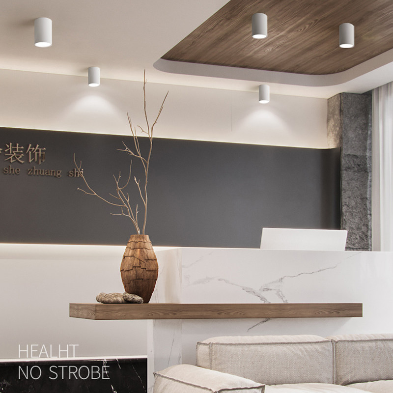 led明装筒灯泛光吸顶式COB明装射灯商用店铺办公室过道单个圆筒灯,淘宝优惠券,粉丝福利购,淘宝优惠卷