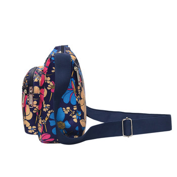 ກະເປົາແມ່ຍິງ crossbody bag lightweight nylon flower cloth bag single shoulder small bag women's cross-body bag middle-aged and older crossbody bag Oxford cloth bag