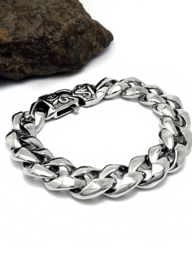 AH7钛钢简约编织男士手链复古嘻哈时尚潮流手环帅气潮人配饰品ins