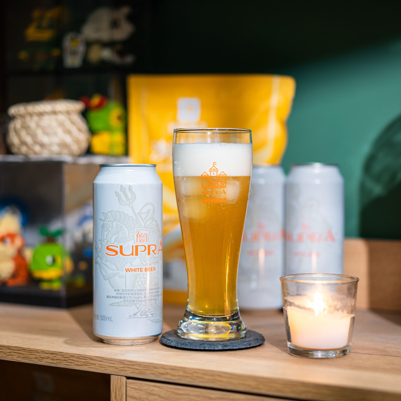 珠江啤酒雪堡白啤酒500ml*12罐+雪堡冷萃啤酒500ml*12罐组合装