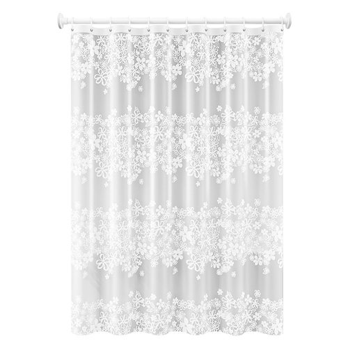 浴帘浴室防水防霉加厚卫生间隔断帘子淋浴帘挂帘套装免打孔防水 - 图3