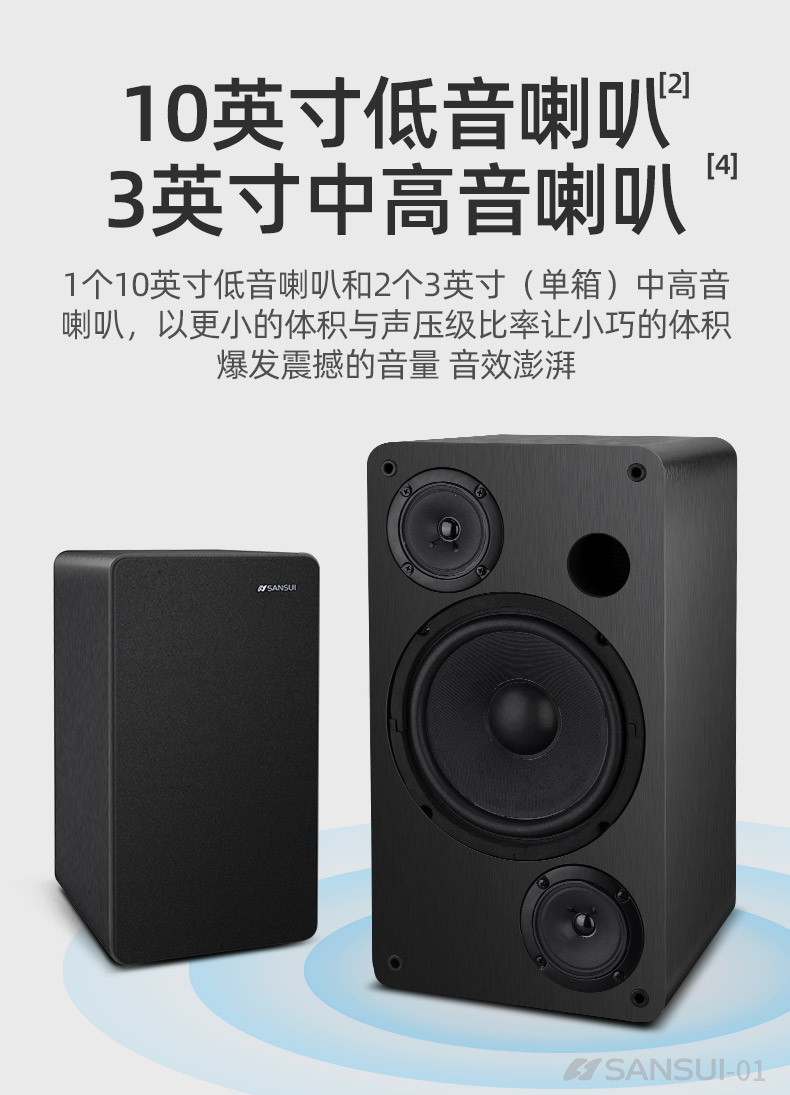 Sansui/山水H16家庭ktv音响套装全套卡拉ok音箱家用k歌点歌机专用-图1