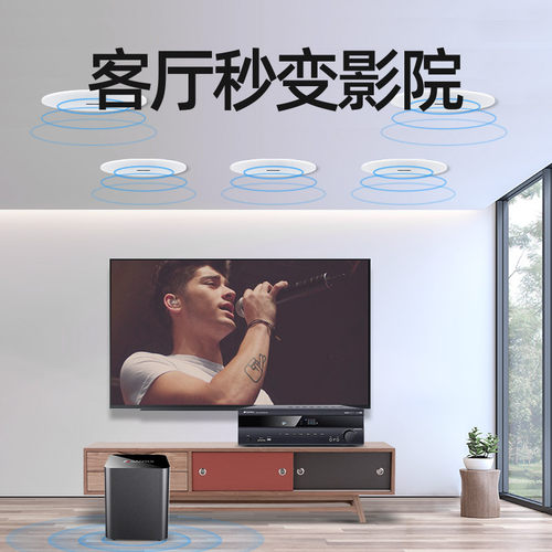 山水T2吸顶式5.1家庭影院音响套装电视蓝牙家用客厅吊顶嵌入音箱 - 图3