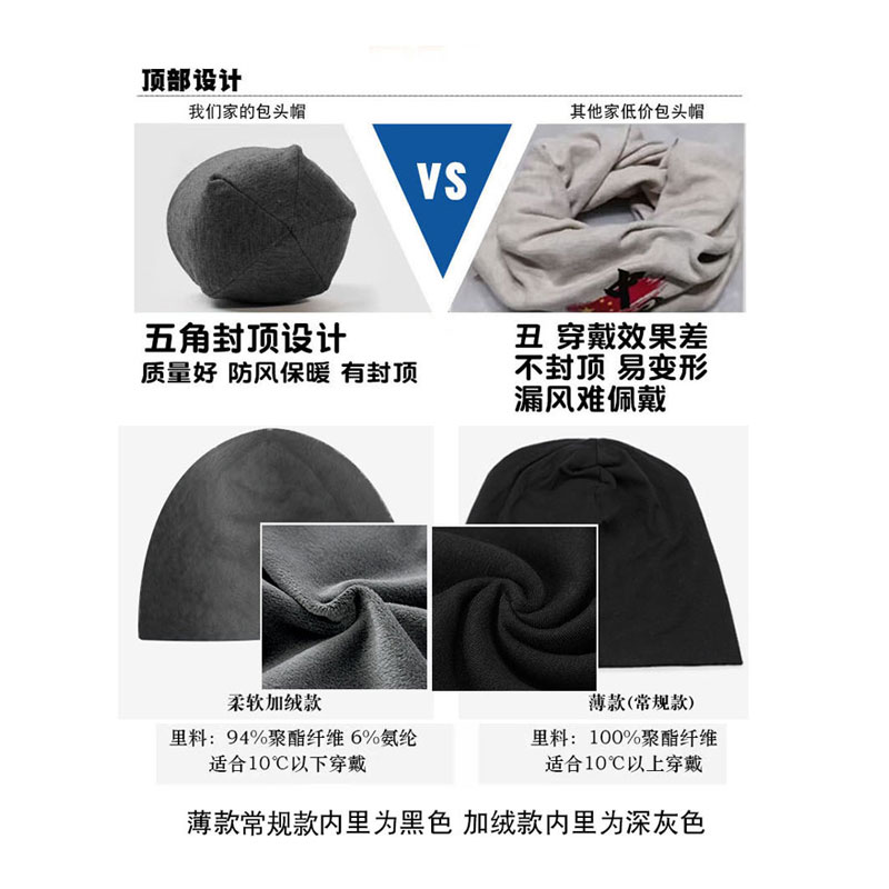 25-26赛季皇马队服姆巴佩足球迷套头帽子男女包头帽护耳户外棉帽 - 图1