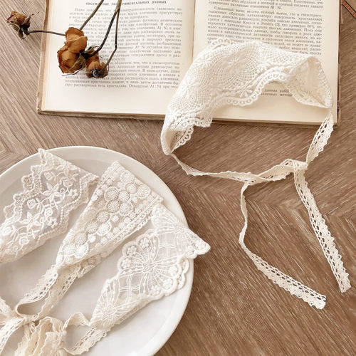 ins韩系女童发饰婴儿包头护囟门发带宝宝甜美公主花边护卤门头饰 - 图3