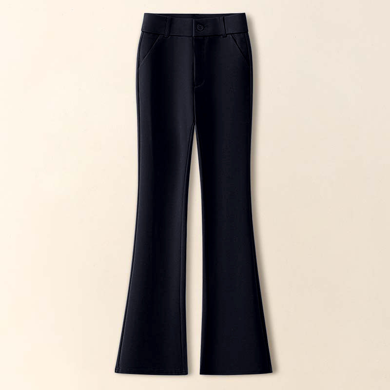 2025年秋冬季新款加绒加厚休闲裤垂感西装裤修身喇叭正装裤MZ0009,淘宝优惠券,粉丝福利购,淘宝优惠卷