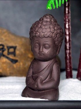 天然中式风微景观如来摆件