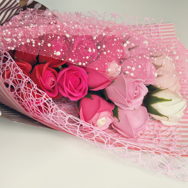 永生花情人节礼物盒干香皂花玫瑰花礼盒结婚道具roseenly生日礼物