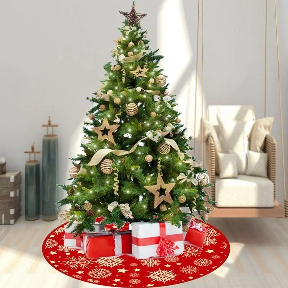 90CM Cartoon Christmas Tree Skirt Crafts Tree Surround Base - 图2