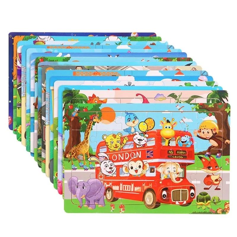 Logic Thinking Intellectual Wooden Game Puzzle Jigsaw Animal - 图1