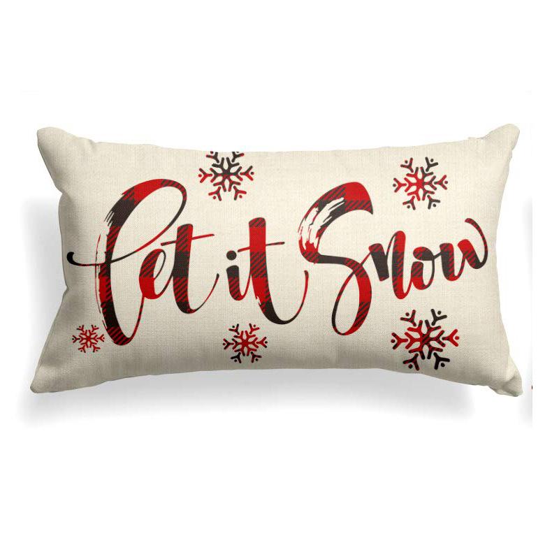 Xmas Christmas Cushion Cover Navidad Pillow Case Sofa Cushio - 图2