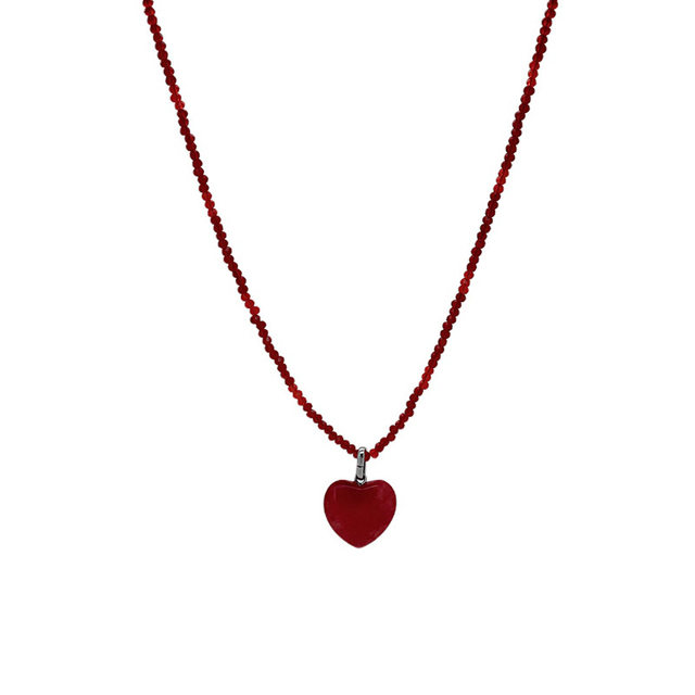 High-end Ankara Ruby Love Pendant Necklace