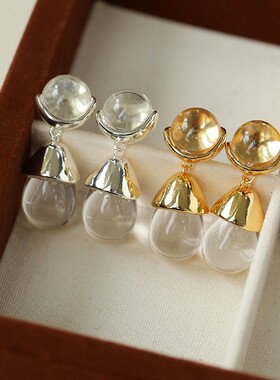 春夏简约异型不规则白水晶项链