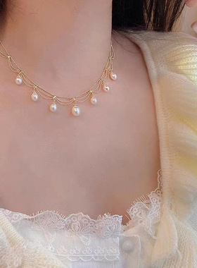 天然淡水珍珠k金高级感项链