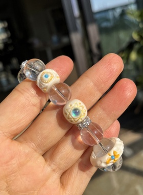 新款白水晶清新手串轻奢高级感