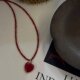 High-end Ankara Ruby Love Pendant Necklace