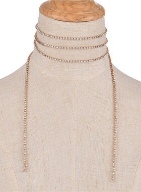 时尚闪钻颈链女简约夜店风身体链