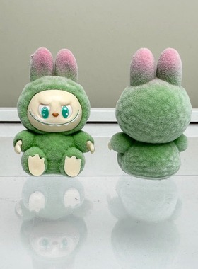 跨境渐变色迷你植绒拉布拉布公仔搪胶改娃挂件萌粒手作diy饰品