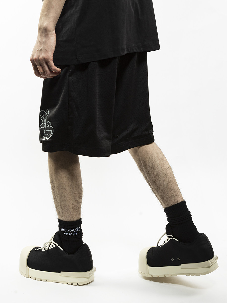 ROCKSTA 24夏季黑色网眼休闲舒适宽松篮球裤短裤,淘宝优惠券,粉丝福利购,淘宝优惠卷