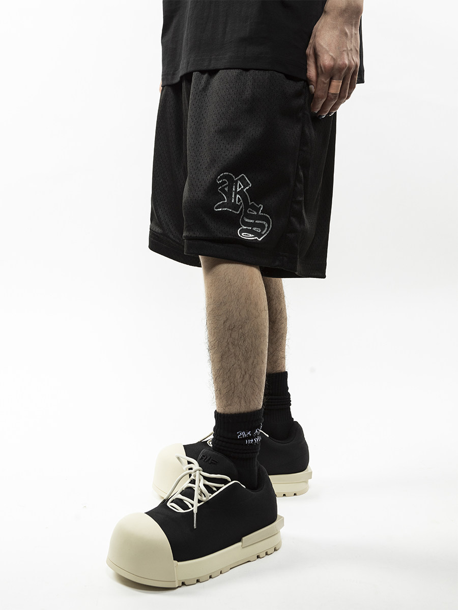 ROCKSTA 24夏季黑色网眼休闲舒适宽松篮球裤短裤,淘宝优惠券,粉丝福利购,淘宝优惠卷