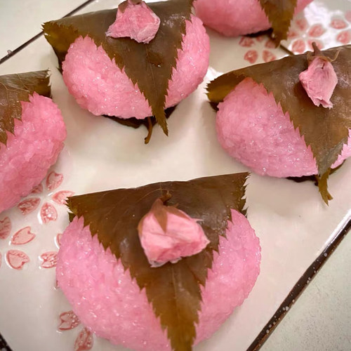 装饰用 绿色/茶色盐渍樱叶50张日式料理寿司长命寺饼盐渍樱花叶 - 图2