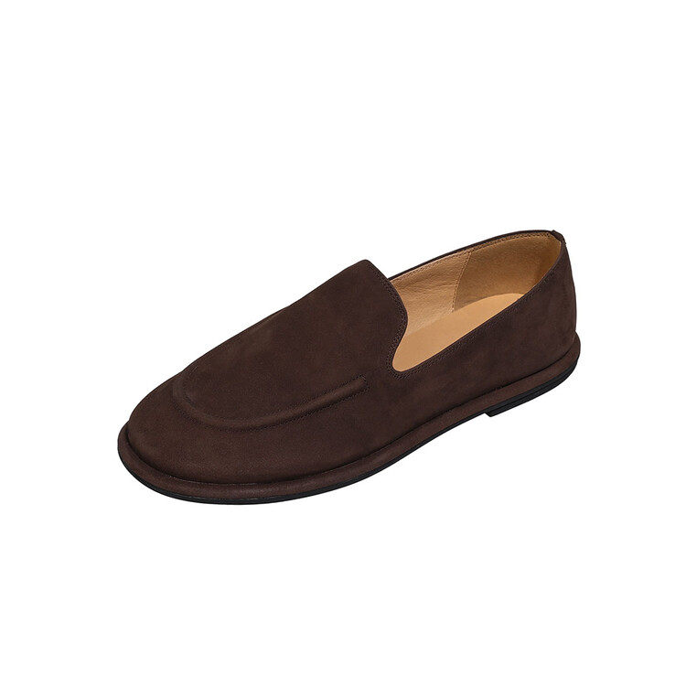 羊皮单鞋女圆头低跟平底女鞋深口女鞋红色2025春季新品真皮纯皮,淘宝优惠券,粉丝福利购,淘宝优惠卷